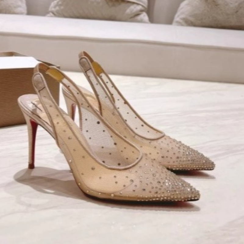 Wedding Super - Fileli Taşlı Arkası Açık Stiletto Kadın