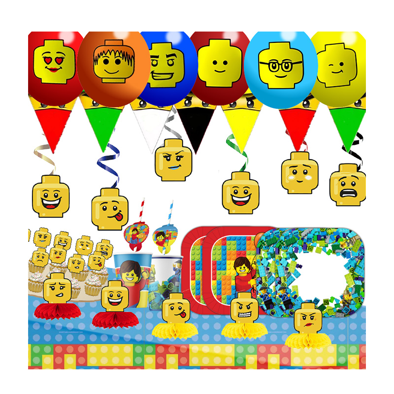 Confetti Balloon Set - Yapı Taşları Mutlu Doğum Günü Afiş