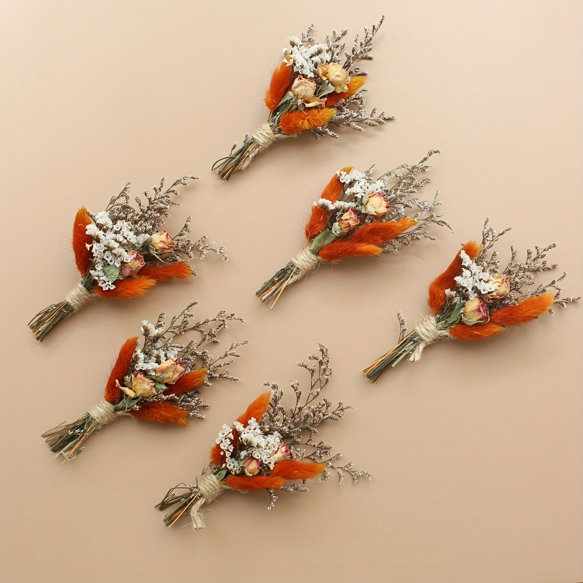 Wedding Supply Rentals - 6 Buket/Lot Kurutulmuş Çiçek Mini Düğün