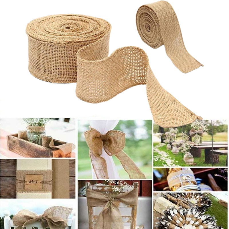 Wedding Supply Rentals - 2 m/rulo doğal jüt çuval bezi