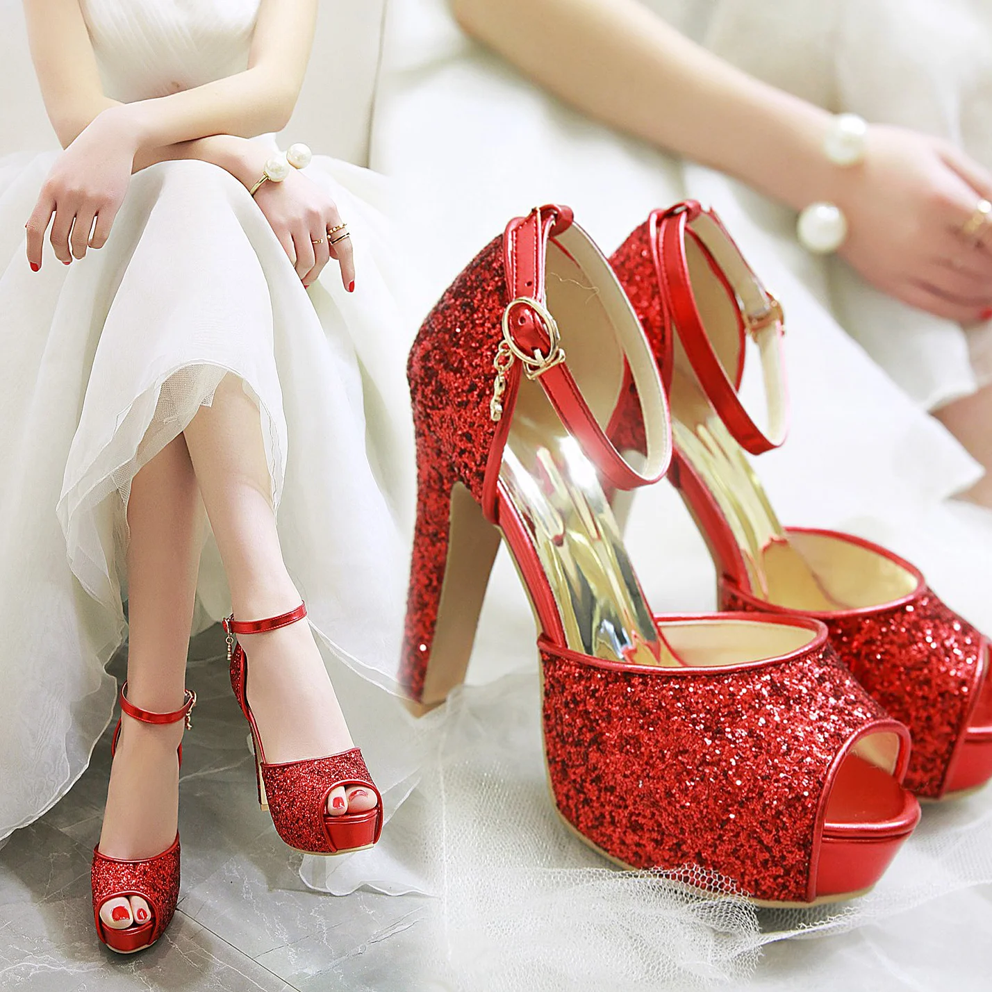 Gümüş Yaz Kadın Yüksek Topuk p - Wedding Super incelemesi ve fiyatı