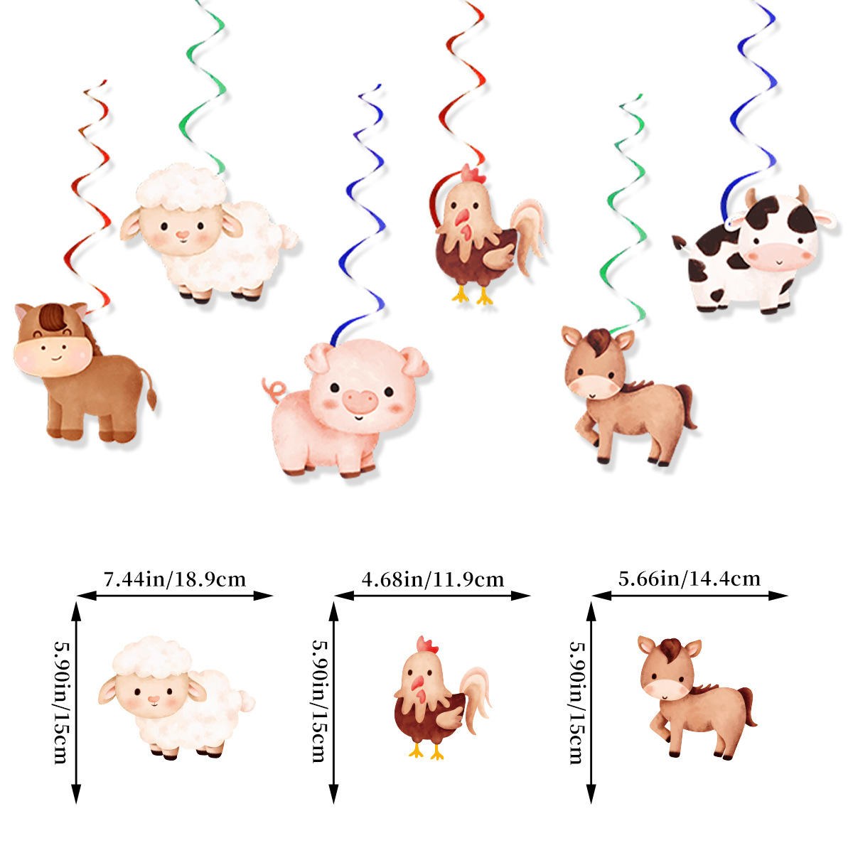 Karikatür Çiftlik Hayvanı Tema - Confetti Balloon Set incelemesi ve fiyatı