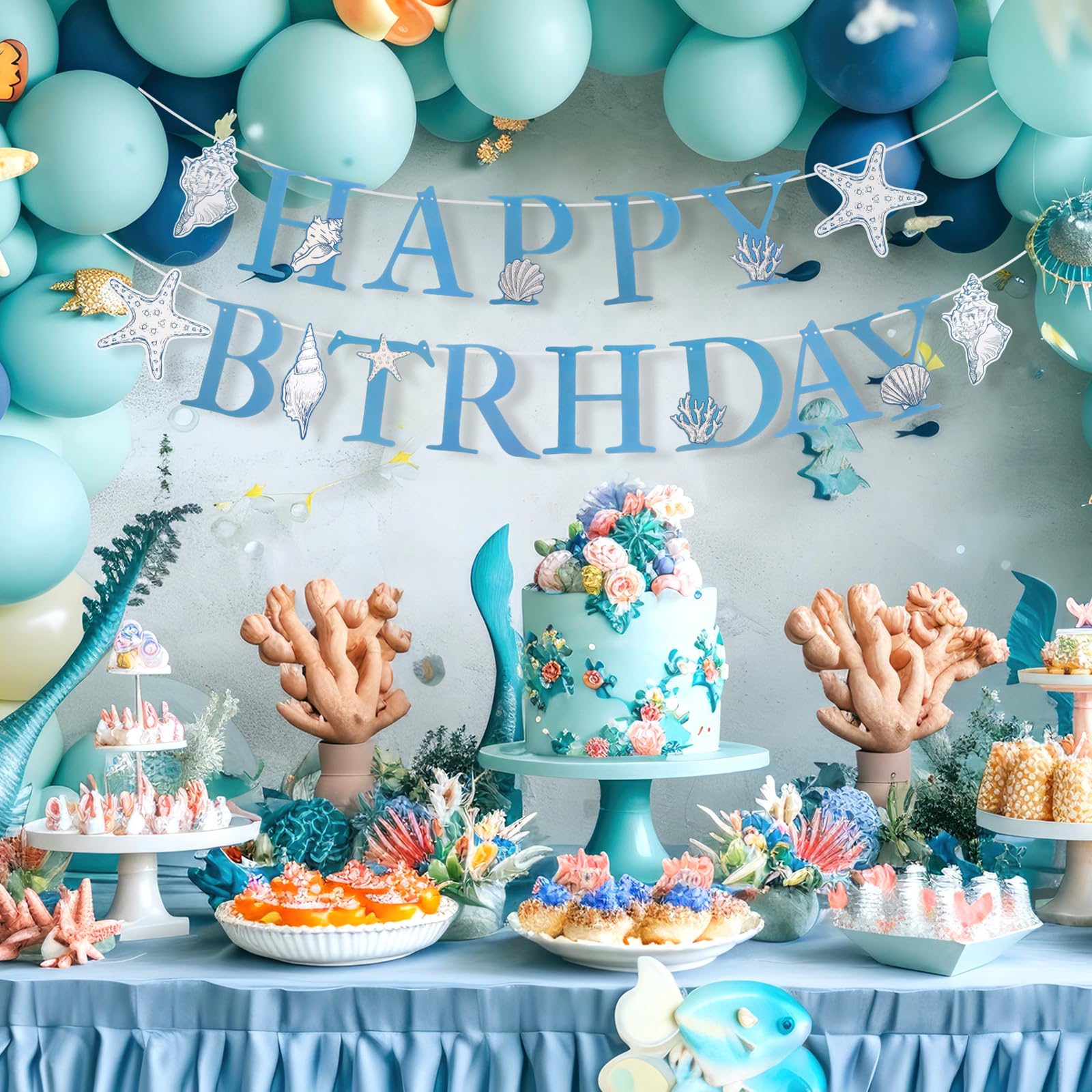 Zarif Okyanus Denizkızı Doğum  - Confetti Balloon Set incelemesi ve fiyatı