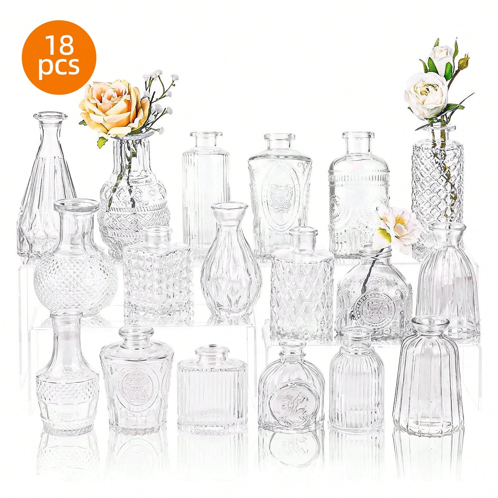 18/36 Parça Cam Çiçek Vazosu S - Wedding Supply Rentals incelemesi ve fiyatı