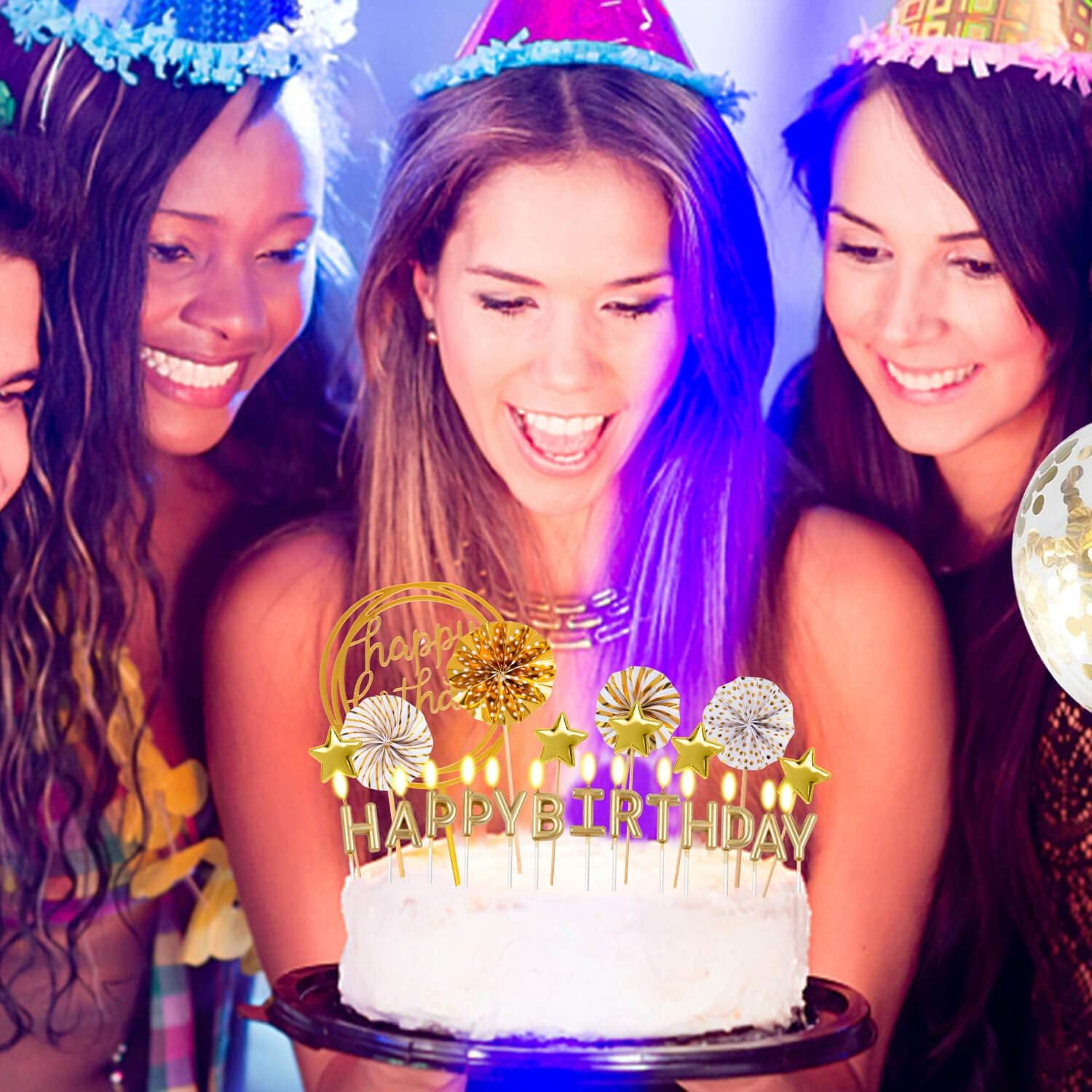 Altın Doğum Günü Mumları Seti, - Confetti Balloon Set incelemesi ve fiyatı
