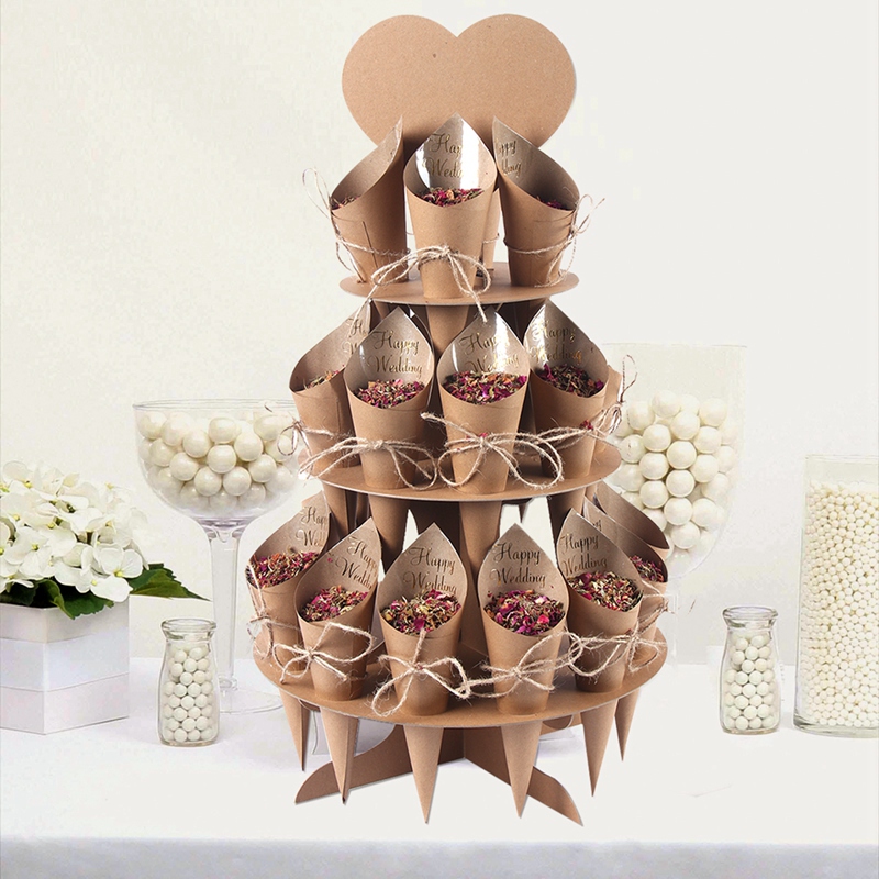 Kraft kağıt düğün tepsi konfet - Wedding Supply Rentals incelemesi ve fiyatı